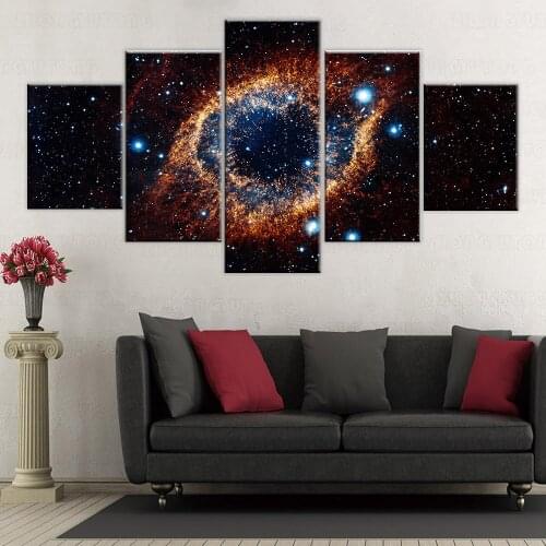 Space and Universe Canvas Print Space Paintings Wall Art Decor Universe Galaxy Stars 5 Piece Picture Print on Canvas Artwork