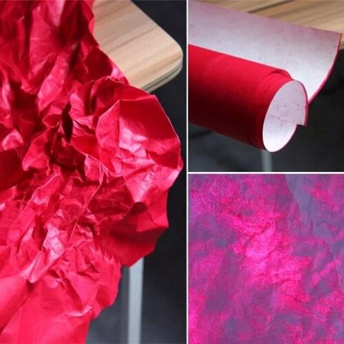 Red Stiff Tyvek Washing Breathe Paper Waterproof DIY Modeling Design Crafts Decor Bags Wallet Coat Clothing Designer Fabric