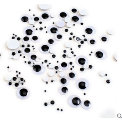 6-40mm round Moving Eye Plastic Eye wiggly eye For Doll Toy diy Without self-adhesive Home decoration