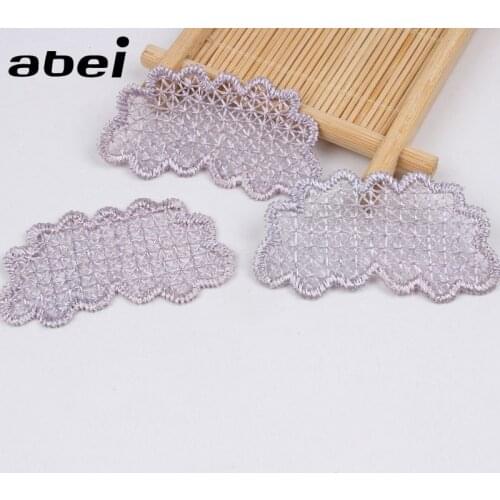 20pcs/lot Soluble Lace Trims Embroidered Flower appliques For Dress Hats Decoration DIY Sewing Fabric Apparel Accessories