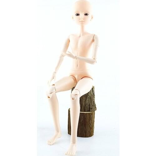 Male Bjd Dolls 60cm 21 Movable Jointed Normal Skin Doll Toys DIY Makeup Nude 3D Eyes Head Body Toy For Girl Gift