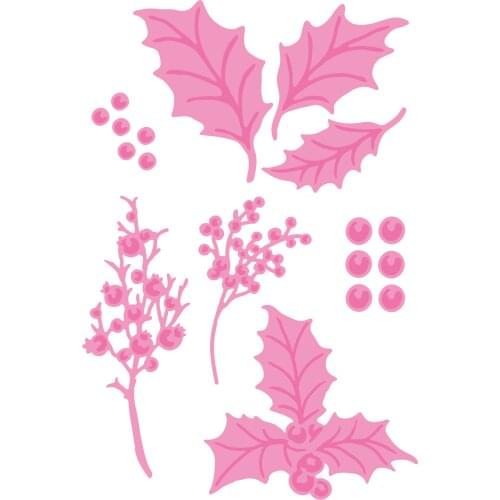 Beautiful HOLLY Metal Cutting Dies for DIY Scrapbooking Crafts Dies Cut Stencils Maker Photo Album Template Handmade Decoration