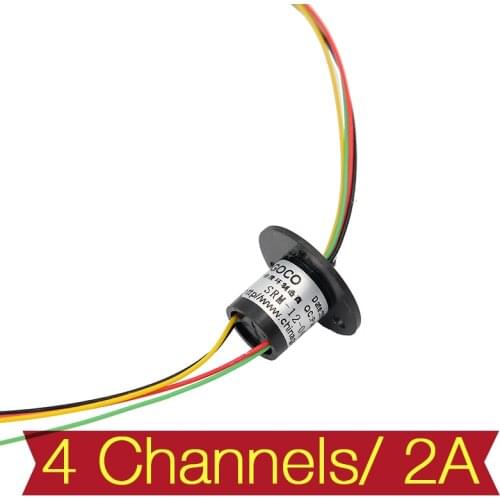 Micro Slip Ring 4 Channels 2A 12.5mm Rotate Dining Table Slip Ring Electric Collector Rings
