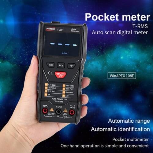 6000 Counts Digital Multimeter Intelligent AC DC Voltage Current Measurement Capacitance Resistance Tester LCD Display Multimete