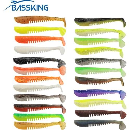 BASSKING Soft Bait 60mm 75mm 90mm 100mm Awaruna Fishing Lure Isca Artificial Para Pesca Silicone Baits Swimbait Fishing Wobblers