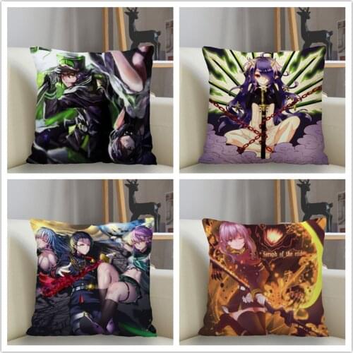 Musife New Custom Seraph Of The End Pillowcase Sofa Decorative Cushion Cover Pillowcase Home Decor Drop Shipping Wholesale