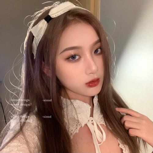 New girl flash diamond bow headband Princess headband fairy hair accessories retro French hair accessories