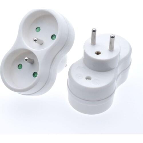 French Type Conversion Plug 1 TO 2/3 Way French Standard Power Adapter Socket 16A Travel Plugs AC 250V