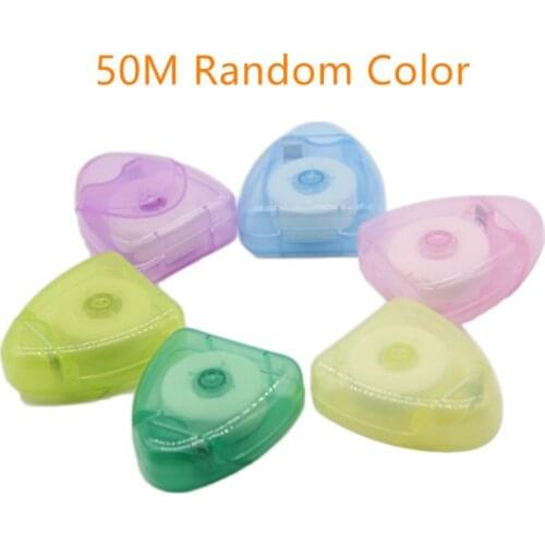 50M Portable Mini Dental Floss Oral Hygiene With Box Practical Health Hygiene Supplies Spool Toothpick Teeth Flosse Color Random