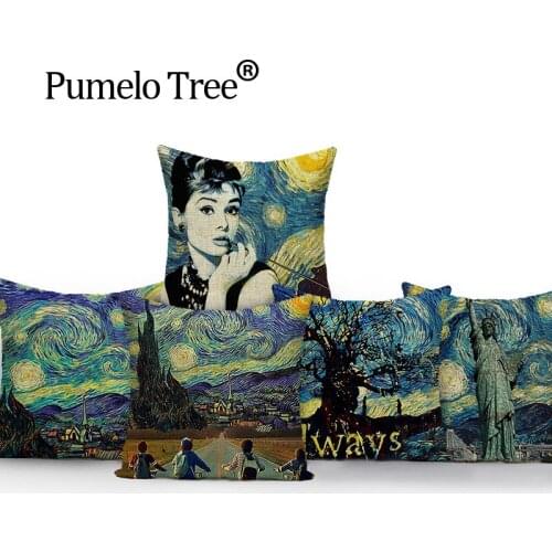 Portrait Abstract Pillow Cover Colorful Pillow Covers Decorative Lovely Throw Pillows Cushions Scenery Custom Cover Cushion