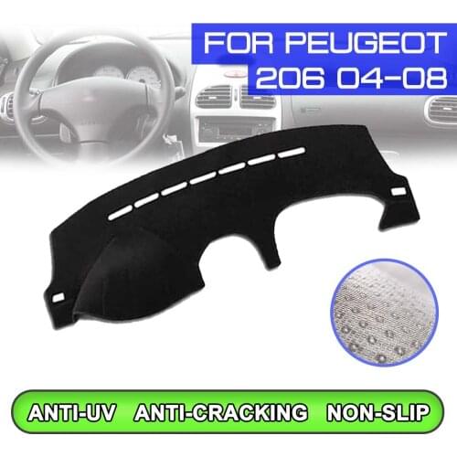 Car Dashboard Mat Anti-dirty Non-slip Dash Cover Mat UV Protection Shade for Peugeot 206 2004 2005 2006 2007 2008