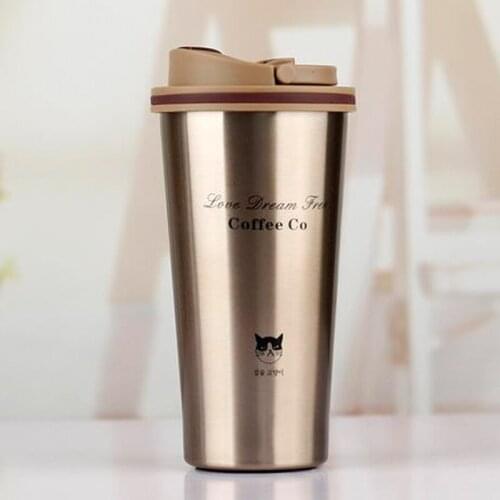 Quality Hot 500ml 304 Stainless Steel Thermo Cup Travel Coffee Mug with Lid Car Water Bottle Vacuum Flasks Thermocup for Gift