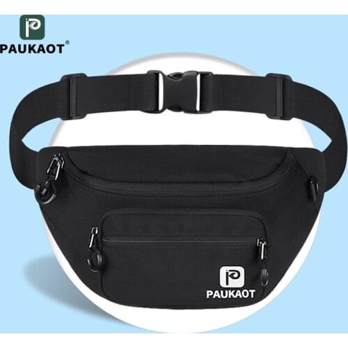 PAUKAOTUnisex Ultra-Thin Pocket Waist Belt Bag Bum Hip Bag Man Women Waterproof Lycra Portable Outdoor Sports Small Fanny Pack