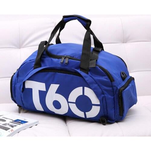 Waterproof Gym Sports Bag Men Women Fitness Bag Training Backpacks with Strips Pouch Rucksack Travel Bags Outdoor T60