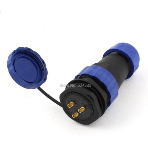 Waterproof Aviation Connector SD28 28mm 3 Pin 3P Panel Mount Solder Dustproof Plastic Female Male Plug Socket Straight IP68