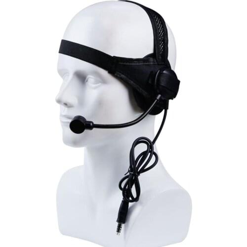 Military Headphone Adjustable Head Band Bendable Mic Military Headset Tactical Headphone