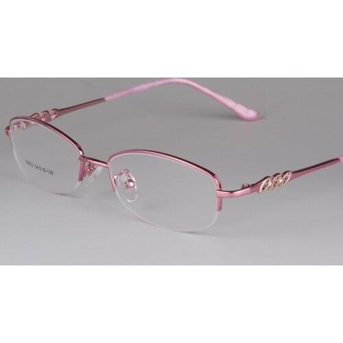 Ladies Business Glasses Frame Metal Half-frame Glasses Frame Titanium Alloy Ultra-light Myopic Glasses
