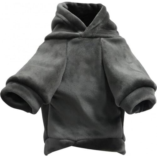 Winter Dog Puppy Clothes Solid Color Pet Jacket Hoodie Sweatshirt with Ball