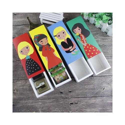 10/30/50Pcs 17.5*6*5cm Lovely Girl And Tree Macarons Volor Candy Gift Baking Package Pastry Biscuits Chocolate Box Wholesale