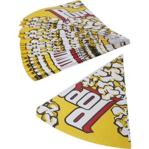 100pcs /pack Practical Favor Paper Bags New Popcorn Paper Bag Popcorn Bag Food Safe Party Best Gift 16cm x 21cm