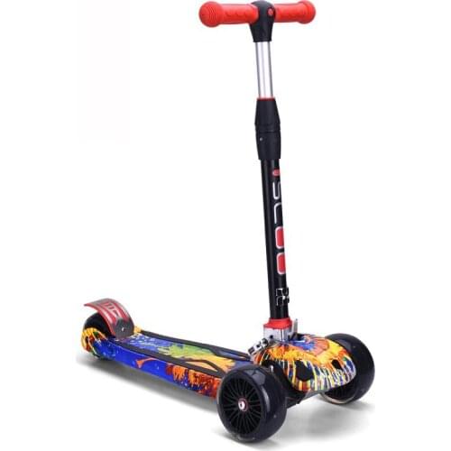 Free Shipping Children Foldable Scooter, 3 Wheels Folding Kids Scooter, children kick scooters foot scooters