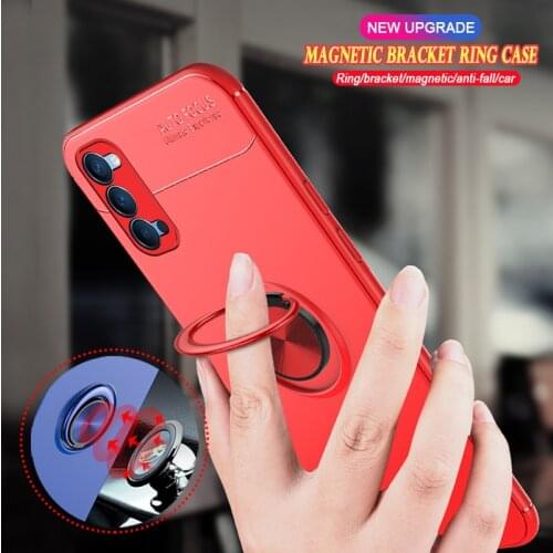Case For OPPO Reno 4 3 Pro Ace 2 2Z 2F 10X ZOOM Find X2 Lite Neo Ace2 4G 5G Soft TPU Magnetic Car Stand Phone Cover Coque