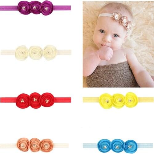 Baby Flower Pearls Headband Girls Hairband Bohemian Tiara Baby Infant Bandeau turban Hair Accessories