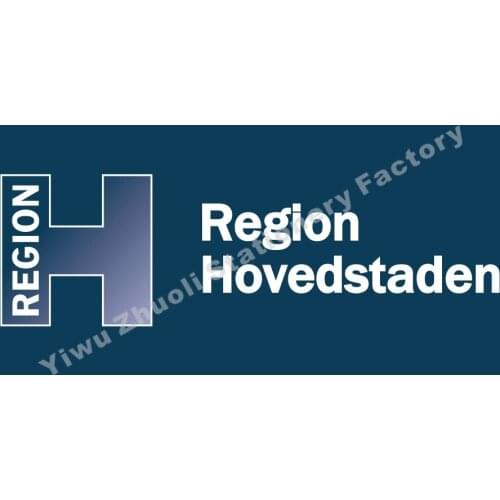 Denmark Capital Region Flag 150X90cm (3x5FT) 120g 100D Polyester Double Stitched High Quality Banner Free Shipping