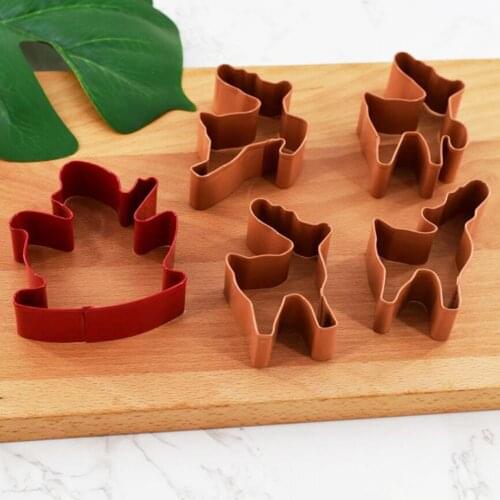 Cookie Cutter Deer Shape Christmas Elements Stainless Steel Wear-resistant Sled Biscuit Mold Baking Accessories Kitchen Tool