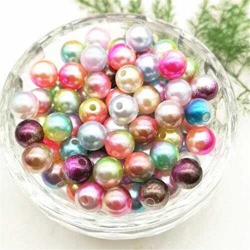 HAOTUYI Crafts 4/6/8/10mm Random Mix No Hole Imitation Pearls Round Loose Beads Garment Handmade DIY Accessories 25g/lot