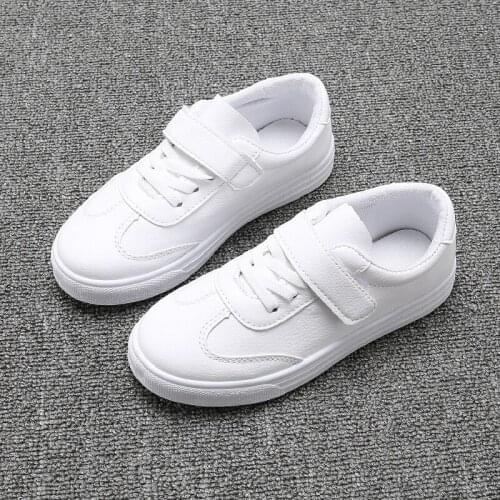 New Kids White Shoes Casual Teenages Boys Girls Breathable Sport Running Sneakers Soft Student Childrens Shoes Spring Autumn