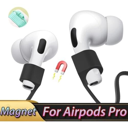Anti Lost Strap Magnetic String Rope For AirPods Pro Strap Soft Silicone Headset Hanging Neck Rope For AirPods 1 2 Cable Lanyard