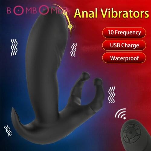 Prostate Massage Vibrator For Men Orgasm Anal G spot Stimulator Dildo Butt Plug Backyard Outboor Wireless Vibrator Adult Sex Toy