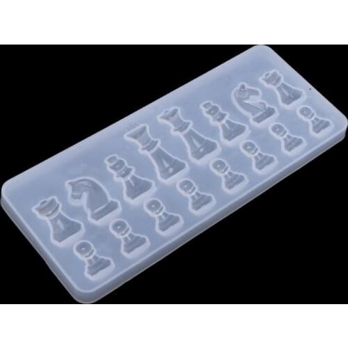 International Chess Shape Silicone Mold DIY Clay Epoxy Resin Mold Pendant Molds