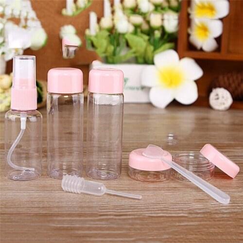 Cute Transparent Spray Bottle Travel Refillable Bottles Shampoo Shower Gel Spray Bottle Portable Empty Bottle Skin Care Tool