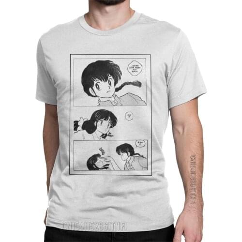 Fashion Akane Tendo Ranma 1/2 T-Shirt For Men Round Neck Cotton T Shirt Classic Short Sleeve Tees Summer Clothes