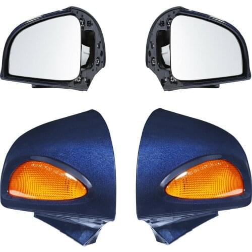 Motorcycle Dark Blue Rear View Mirrors Amber Turn Signals Fits For BMW R1150RT R1100RT R850RT R1100RTP