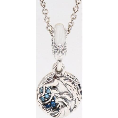 Bewill S925 Sterling Silver Frozen Aisha and My Little Pony Charm Simple and Fashionable Pony Charm Fit Original Charms Necklace