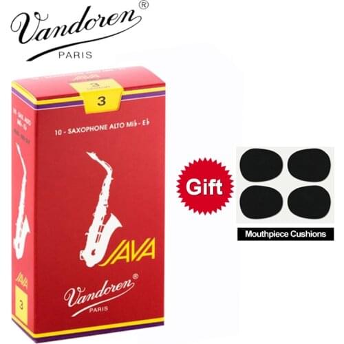 Original France Vandoren JAVA Alto Sax Red Reeds / Eb Alto Saxophone Reeds 2.5# 3.0# 3.5# Box of 10 [With Gift]