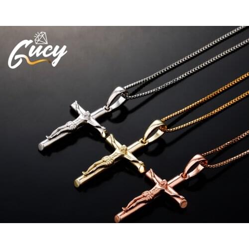 GUCY 925 Sterling Silver Minimalist Cross pendant Necklace Geometric Clavicle Chain Necklace For Women Gift