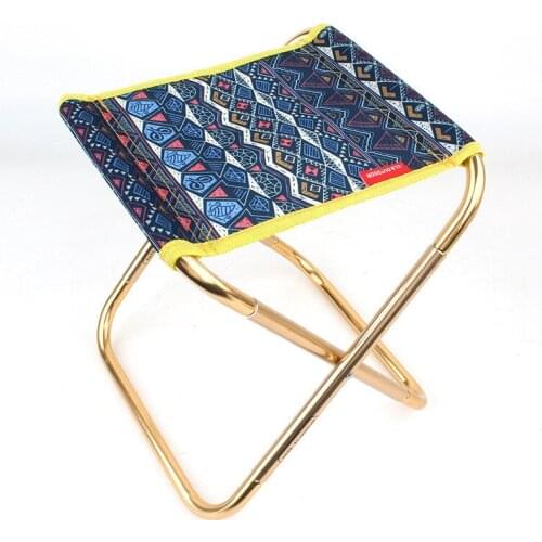 Aluminium Alloy Simple Portable Outdoor Chair Travel Camping Fishing Barbecue Durable Strong Folding Stool