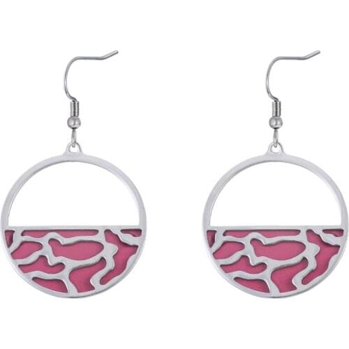 Cremo 2020 Trendy Boucle D'Oreille Femme 2019 Interchangeable Leather Earing Stainless Steel Flower Drop Earring for Women