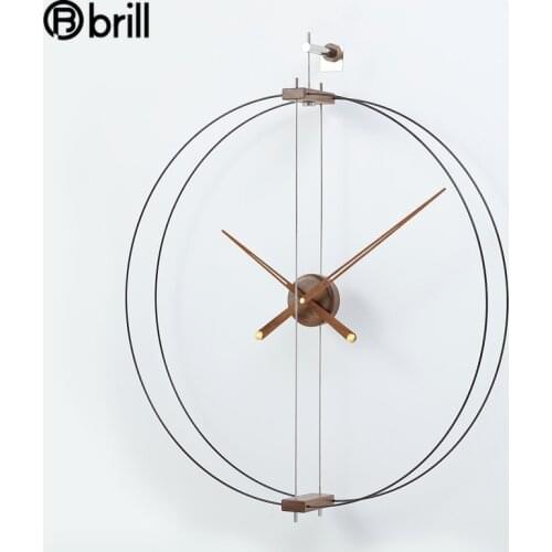 Spanish Modern Creative Wall Clock Nordic Design Gold Metal Silent 3d Clocks Big Wall Watches Home Decor Living Room Decoration