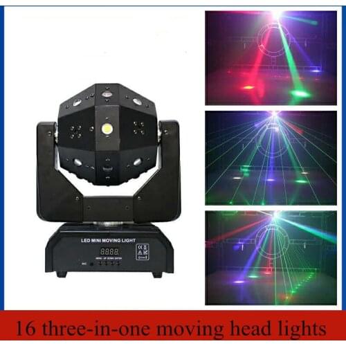 LED mini moving head ball laser beam strobe 3 in1 football roller moving heads DMX infinite rotation LED disco DJ ball light