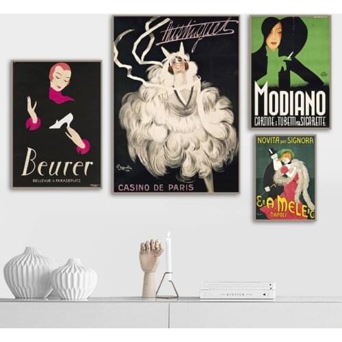 French Paris Woman Vintage Posters and Prints Retro Female Portrait Wall Art Pictures Minimalist Canvas Painting Home Wall Decor