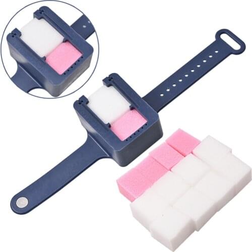 1Pc Endo Root Canal File Disinfection Cleaning Scale Watch W/ Sponge Blue Dental Materials