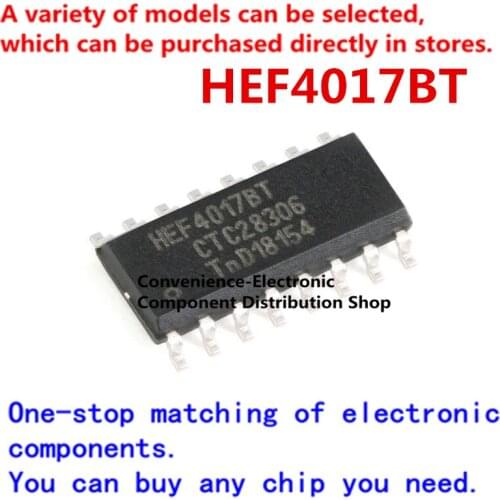 10PCS/PACK Chip HEF4017BT,653 SMD HEF4017 SOIC-14 quad 2-input nor gate logic chip