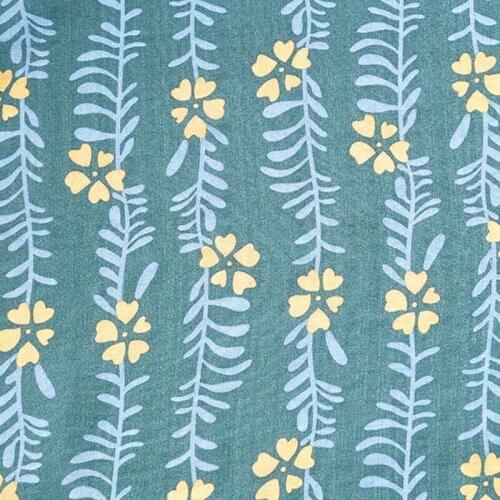 100*145cm Japanese Style Cotton Linen Fabric Bubble Flower Printed Fabric For Summer Dress Diy Handwork Craft Patchwork Material