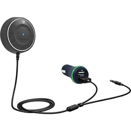 2019 NFC Bluetooth Car Kit Stereo Music Receiver MP3 Player Hands-free 3.5mm Aux Input 3.1A Dual USB Speakerphone Car Charger