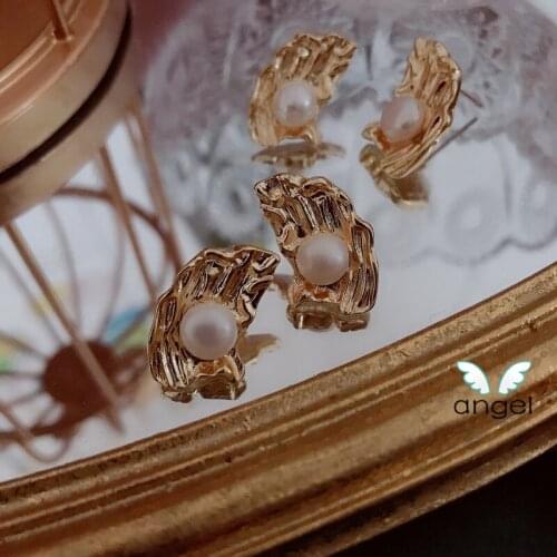2020 Rushed Oorbellen Earrings Earings Freshwater Pearl Jewelry Needle Waves Pretty Summer Restoring Ancient Ways Is Contracted
